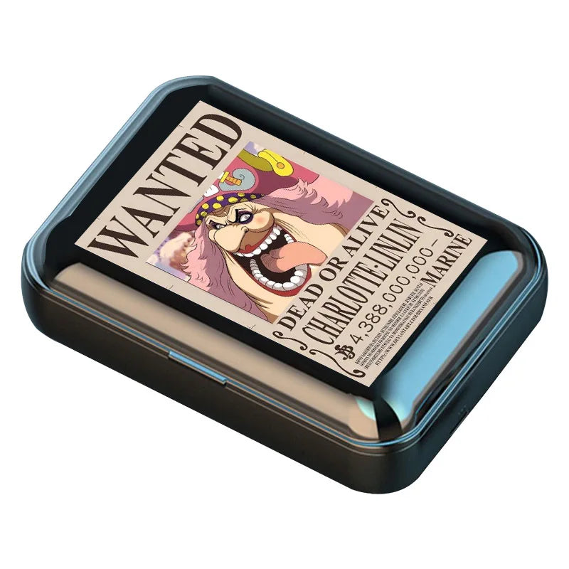 ONE PIECE Luffy Zoro Auriculares inalámbricos con Bluetooth Binaural pequeños en los oídos Anime estéreo bajo TWS auriculares deportivos para teléfono-MovilExpressShop