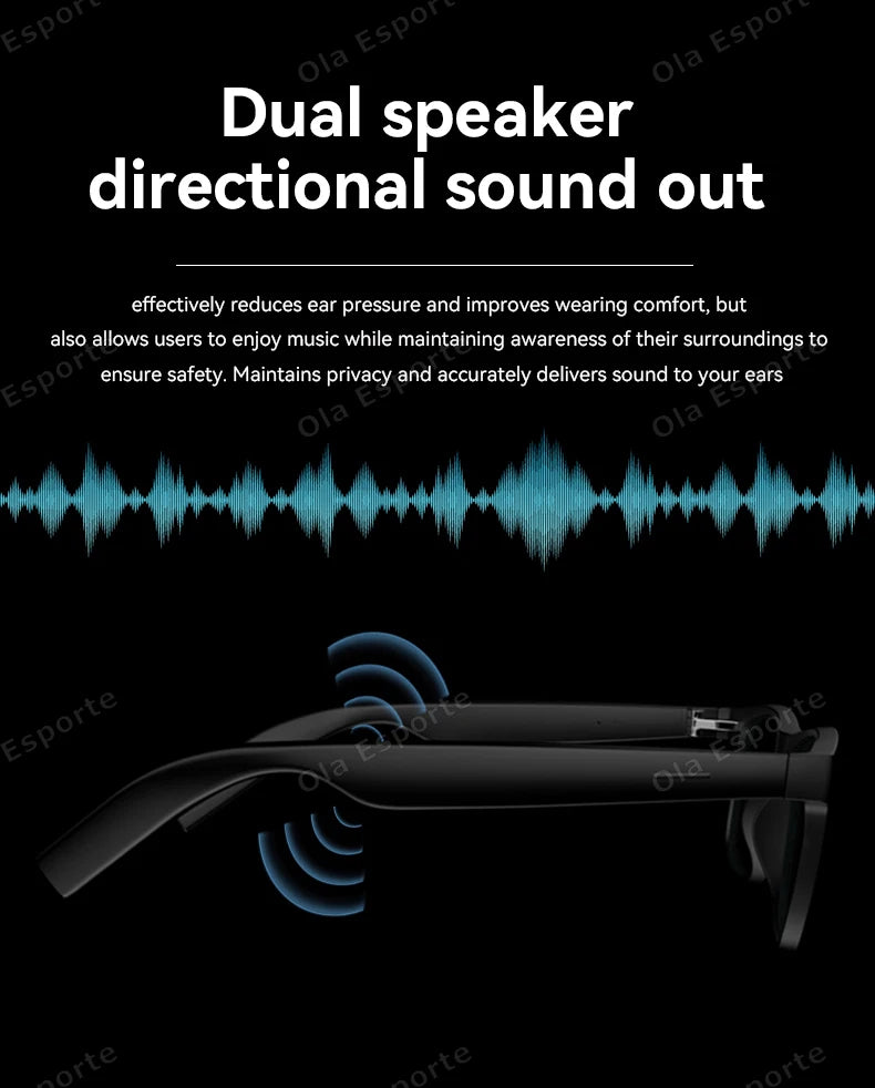 Nuevas gafas inteligentes inalámbricas con Bluetooth con Anti-UV, gafas de llamada, hombres y mujeres-MovilExpressShop