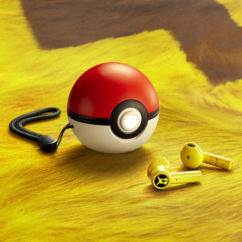 Pokemon Pikachu auriculares inalámbricos Bluetooth 5,0 auriculares Control táctil micrófono regalos universales deporte reducción de ruido-MovilExpressShop