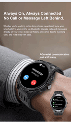 2025 nuevo reloj inteligente GPS 1000Mah batería brújula 10ATM tácticas impermeables linterna deportiva BT llamada reloj inteligente para hombres para xioami