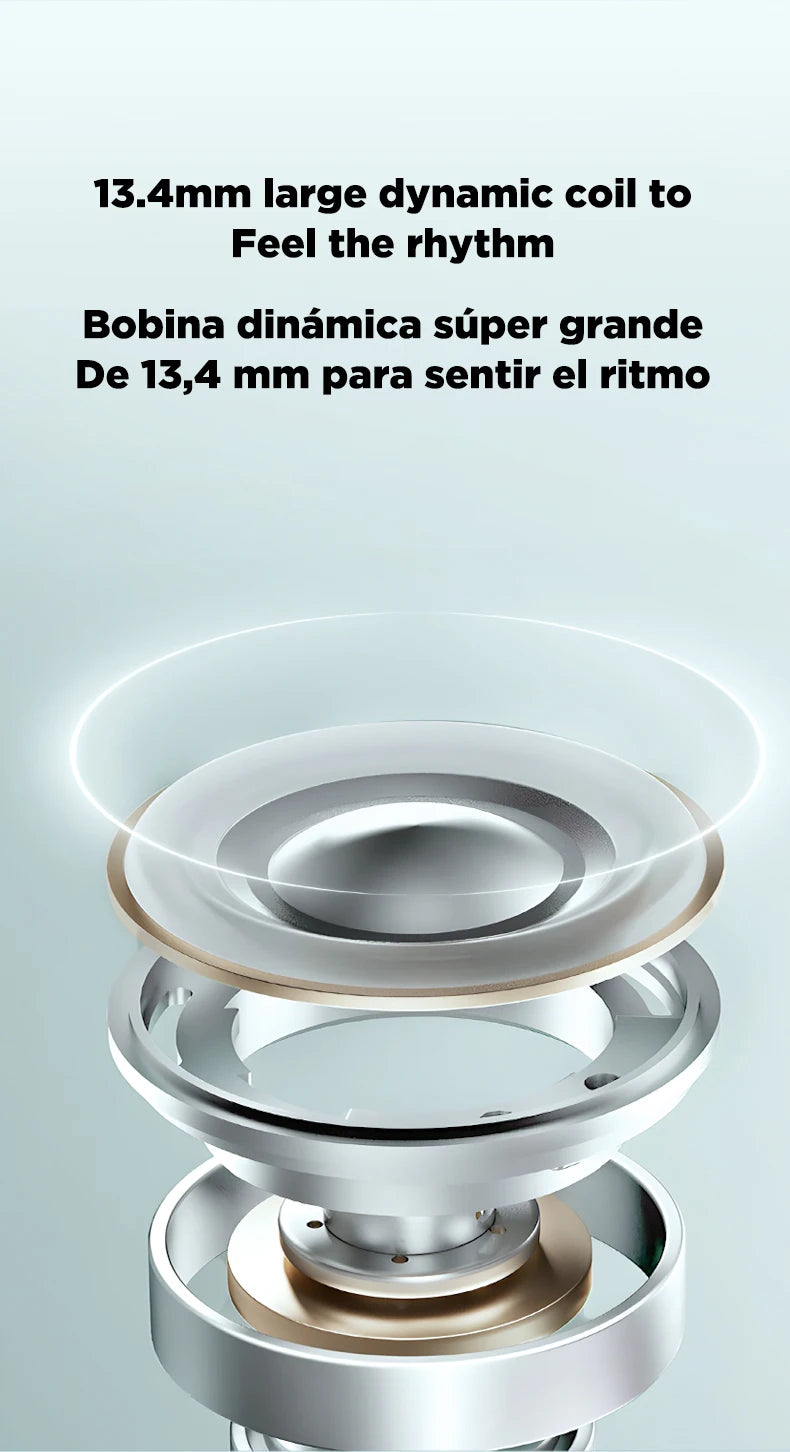 HTC NE19 auriculares Bluetooth IA OWS auriculares inalámbricos deportivos con micrófono potentes graves IA traductor auriculares impermeables de larga duración-MovilExpressShop