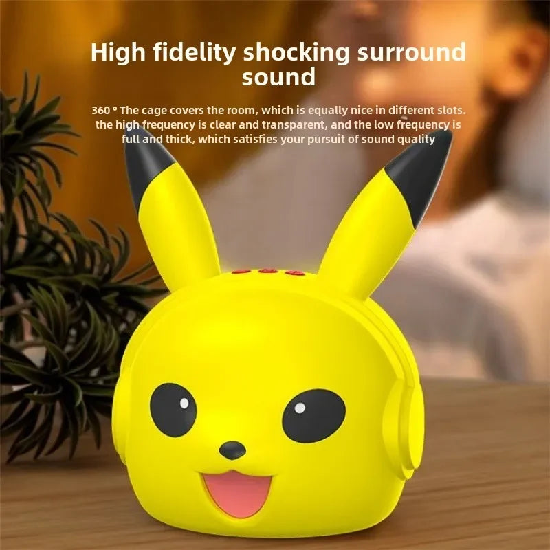 Pikachu Altavoz Bluetooth inalámbrico Altavoz pequeño portátil Subwoofer pesado Mini Bluetooth bajo Subwoofer regalos-MovilExpressShop