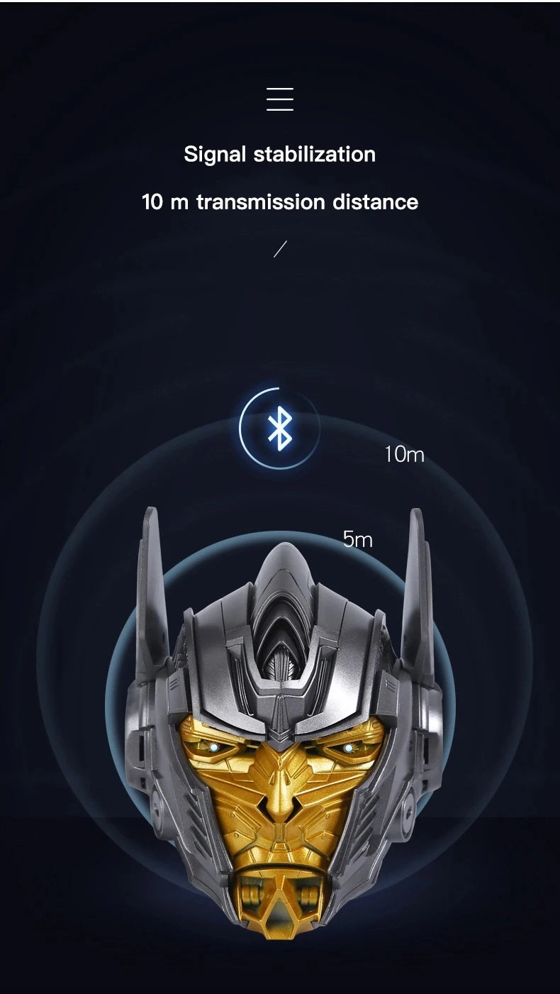 Altavoz inalámbrico con Bluetooth, dispositivo multifuncional para exteriores, transformador Optimus Prime, tarjeta TF, Radio FM, Subwoofer, regalo para ordenador