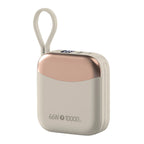 Kiki Shoot 10000mAh Mini Power Bank 66W carga rápida Powerbank batería certificada CCC con Cable para iPhone Xiaomi Huawei Samsung