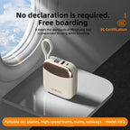 Kiki Shoot 10000mAh Mini Power Bank 66W carga rápida Powerbank batería certificada CCC con Cable para iPhone Xiaomi Huawei Samsung