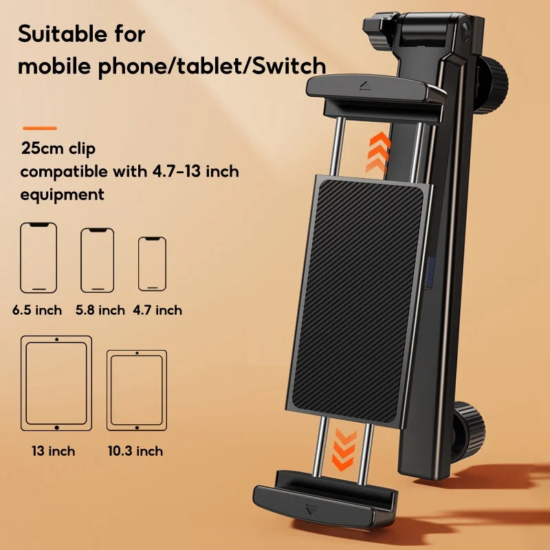 Soporte para tableta Hipacool para reposacabezas de coche, soporte ajustable para teléfono de coche, asiento trasero con gancho oculto para teléfono de 4,7-13 ", iPad 360 ° Ruirar