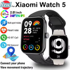 2025 nuevo para Xiaomi Watch 5 hombres mujeres HD AMOLED pantalla de visualización ritmo cardíaco Bluetooth llamada GPS pista impermeable deportes reloj inteligente
