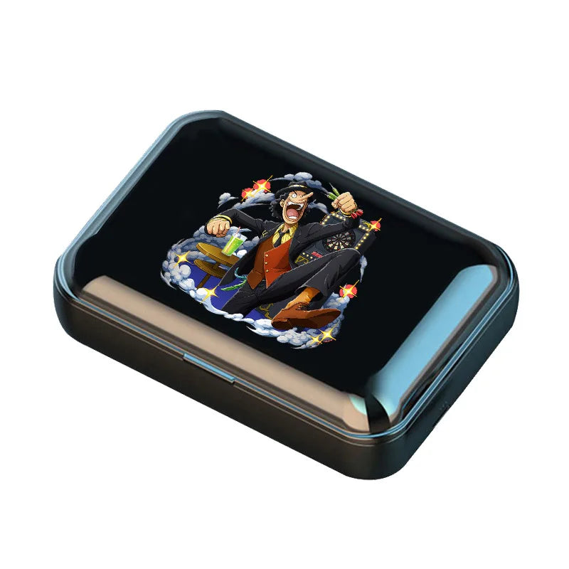 Auriculares Bluetooth de una pieza estilo deportivo portátiles de largo alcance HD Cartoon Monkey D. Luffy auriculares para juegos