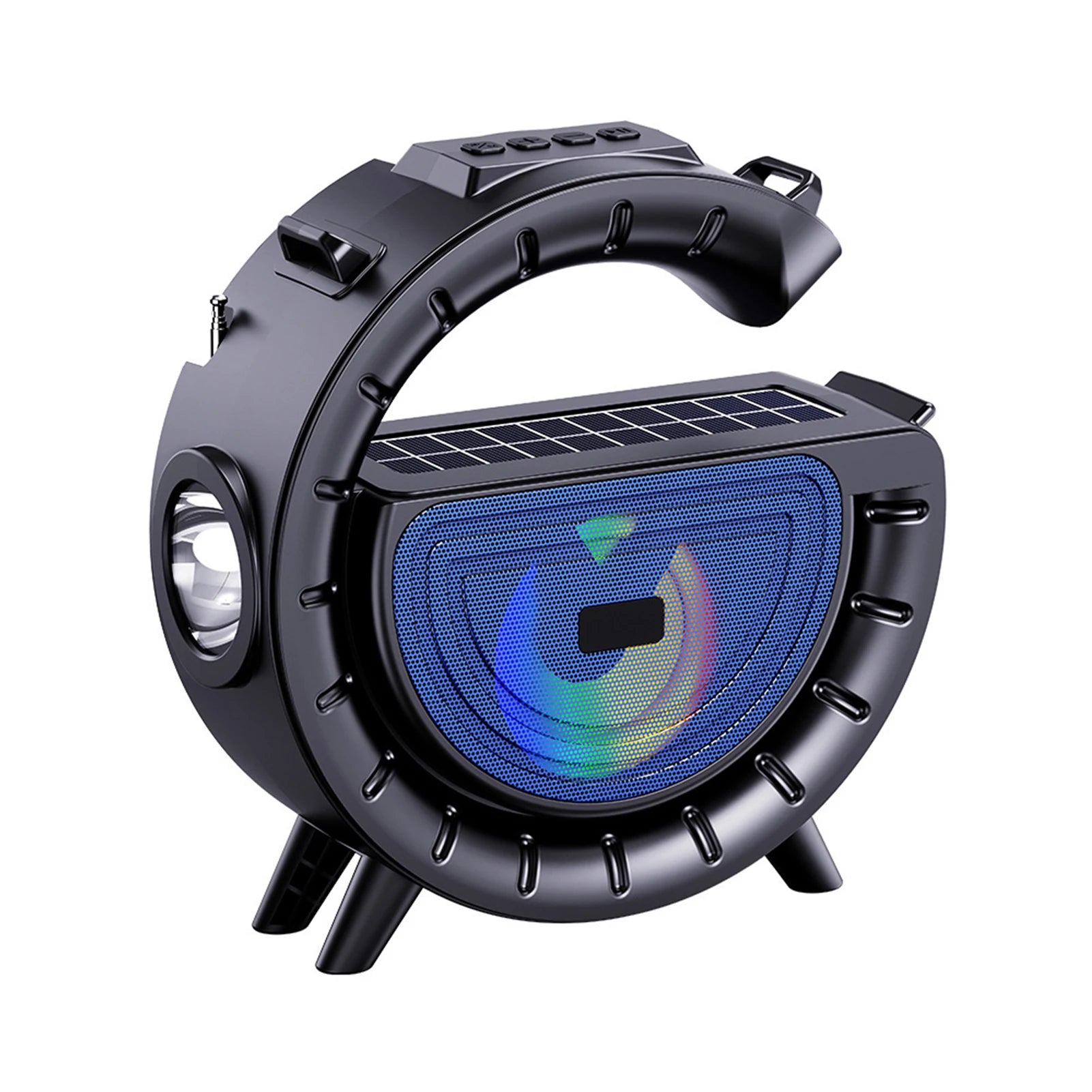 Altavoz Bluetooth portátil para exteriores, linterna G grande, reproductor Solar, tarjeta inalámbrica, lámpara musical para el hogar, herramientas para fiestas-MovilExpressShop