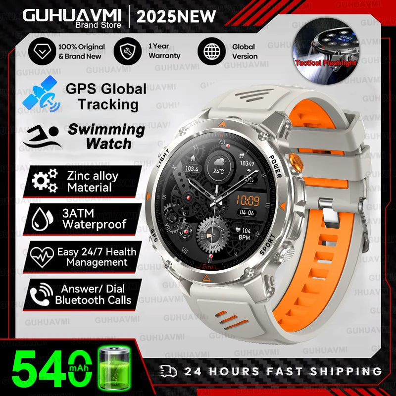 GUHUAVMI 2025 – Smartwatch Deportivo Grado Militar-MovilExpressShop