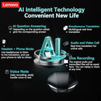 Lenovo XT53 auriculares de traducción TWS Bluetooth HD llamadas de voz auriculares con reducción de ruido para viajes de oficina auriculares con traductor AI