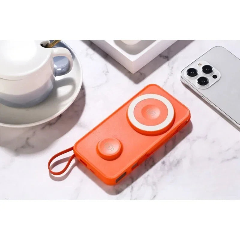 Banco de energía inalámbrico magnético de 30000mAh con cable para Apple Watch, batería externa portátil de carga rápida para iPhone y Android