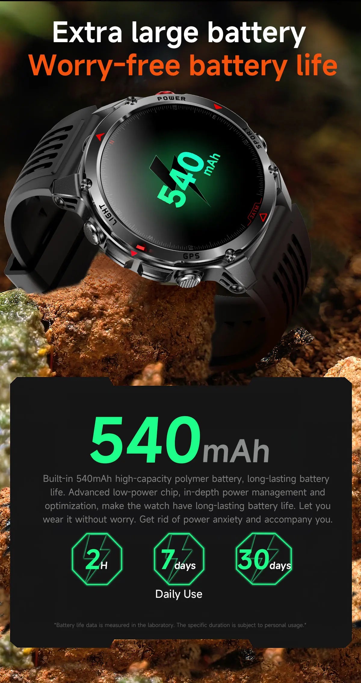 GUHUAVMI 2025 – Smartwatch Deportivo Grado Militar-MovilExpressShop