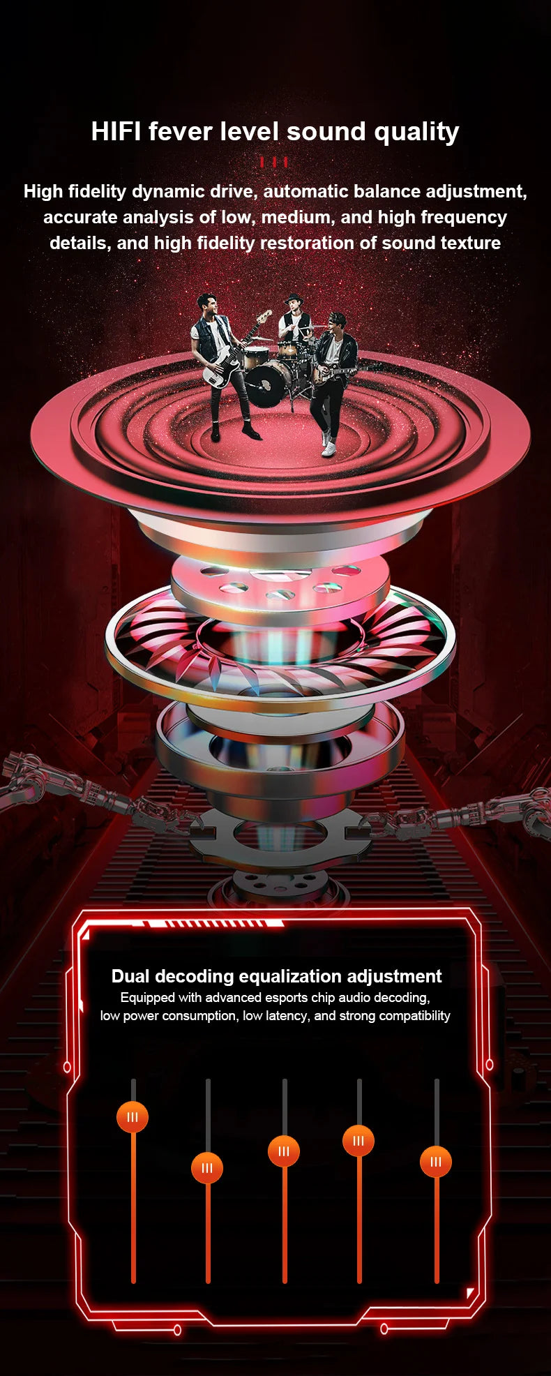 Auriculares inalámbricos, auriculares Bluetooth, auriculares con cancelación de ruido ENC-Calling, auriculares estéreo HiFi de baja latencia TWS Bluetooth 5.3