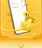 Pokemon Pikachu 5,0 inalámbrico Bluetooth deportes reducción de ruido auriculares táctiles con micrófono estuche de carga auriculares manos libres lindo-MovilExpressShop