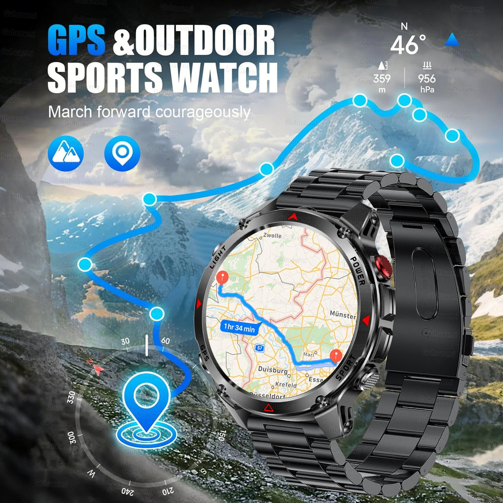 GUHUAVMI 2025 – Smartwatch Deportivo Grado Militar-MovilExpressShop