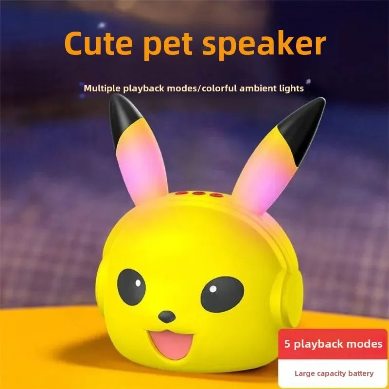 Pikachu Altavoz Bluetooth inalámbrico Altavoz pequeño portátil Subwoofer pesado Mini Bluetooth bajo Subwoofer regalos-MovilExpressShop