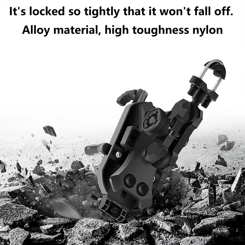 Soporte de teléfono para motocicleta, base de teléfono para GPS, soporte para Moto, manillar de teléfono móvil y montaje de espejo retrovisor para teléfono de 4-7 pulgadas