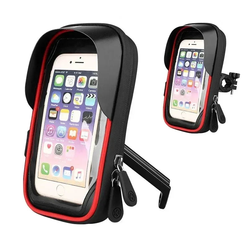 Soporte de teléfono impermeable para bicicleta, bolsa de montaje en manillar de motocicleta, funda para Scooter de 6,4 pulgadas