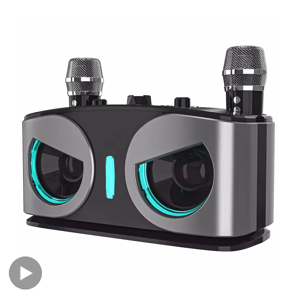 Altavoz Bluetooth inalámbrico portátil para Karaoke, máquina De micrófono, Subwoofer, caja De sonido potente, música, Caixa De Som Bocina Audio-MovilExpressShop