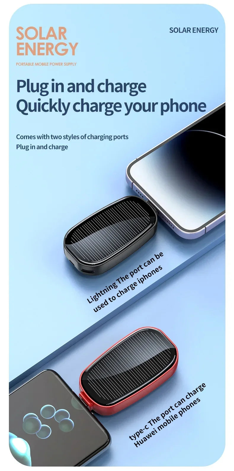 Mini llavero Pwerbank nuevo banco de energía Solar-MovilExpressShop
