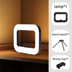 FANGTUOSI nuevo anillo de mano LED luz de relleno recargable teléfono móvil portátil fotografía en vivo escritorio jaula de conejo Selfie luz-MovilExpressShop