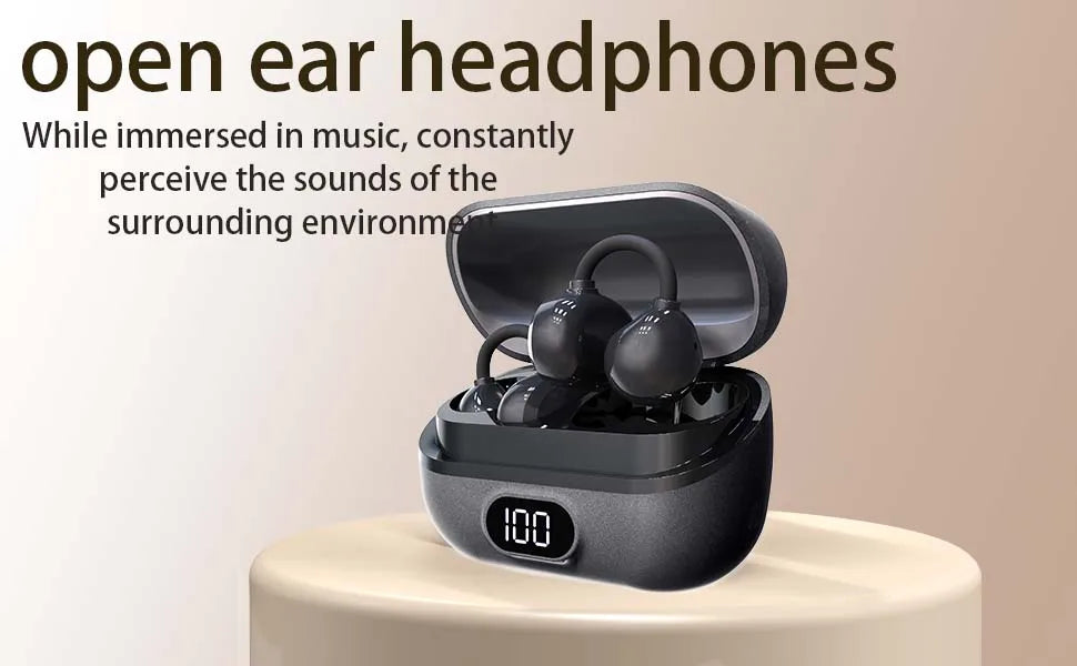 Auriculares con traducción AI en tiempo Real, auriculares con traductor de 144 idiomas, Bluetooth inalámbrico de oreja abierta 40H, auriculares con traducción