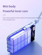 ROMOSS 4 en 1 Power Bank 500000mAh Gran Capacidad Cables Integrados Pantalla Digital Inteligente Ligera Batería Portátil Para iPhone y android