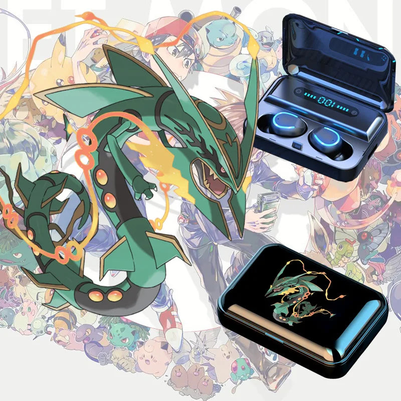 Pokemon Pikachu Auriculares inalámbricos con Bluetooth, Audio envolvente Anime estéreo bajo TWS auriculares deportivos para teléfono-MovilExpressShop