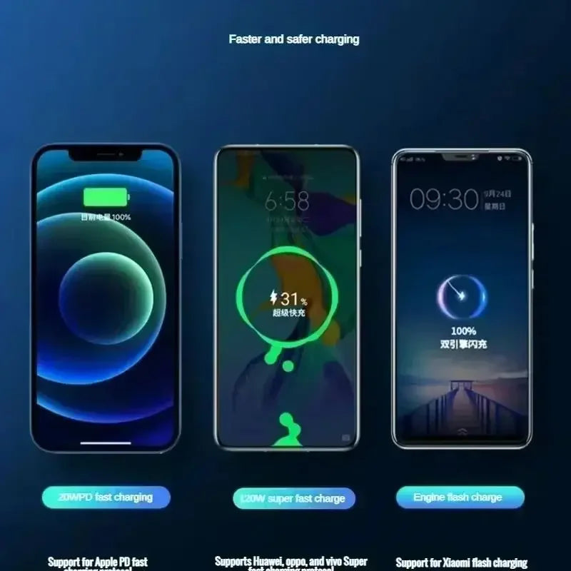 VIVO 120W Power Bank 50000mAh alta capacidad carga rápida Powerbank cargador de batería portátil para iPhone Samsung Huawei etc...-MovilExpressShop