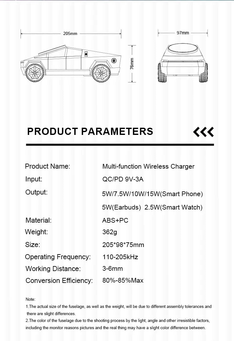 Base de escritorio CyberDock 3 en 1 con carga inalámbrica para iPhone 16, 15, 14 Pro Max, AirPods y Apple Watch, con luz ambiental.