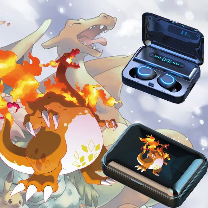 Pokemon Pikachu Auriculares inalámbricos con Bluetooth, Audio envolvente Anime estéreo bajo TWS auriculares deportivos para teléfono-MovilExpressShop