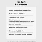 Nuevo Soporte para teléfono móvil con luz LDE, Altavoz Bluetooth, soporte ajustable para tableta, altavoz inalámbrico portátil-MovilExpressShop