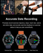Nuevo reloj inteligente AMOLED con reproductor de vídeo con memoria de 4GB con GPS, mapas sin conexión, reloj inteligente deportivo militar para hombres, pulsera impermeable para nadar de 30m