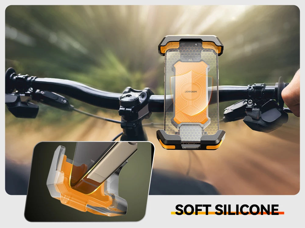 Joyroom Soporte para teléfono antivibración para bicicleta o moto Instalación rápida Soporte para teléfono para motocicleta con amortiguador de vibración para teléfonos de 4,7-7"-MovilExpressShop