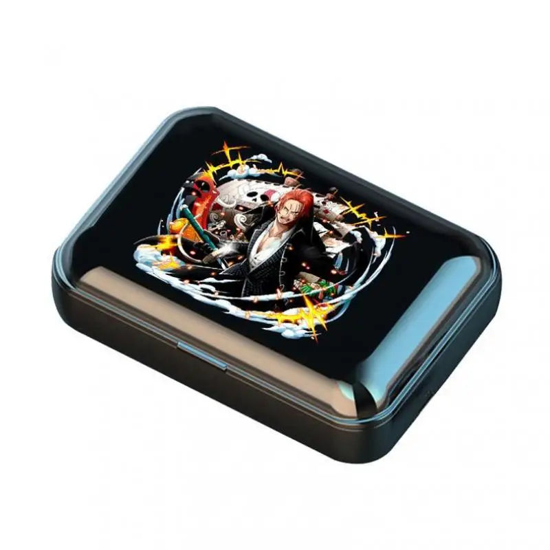 Auriculares Bluetooth de una pieza estilo deportivo portátiles de largo alcance HD Cartoon Monkey D. Luffy auriculares para juegos