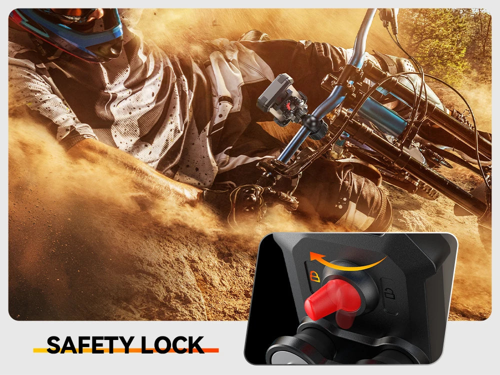 Joyroom Soporte para teléfono antivibración para bicicleta o moto Instalación rápida Soporte para teléfono para motocicleta con amortiguador de vibración para teléfonos de 4,7-7"-MovilExpressShop