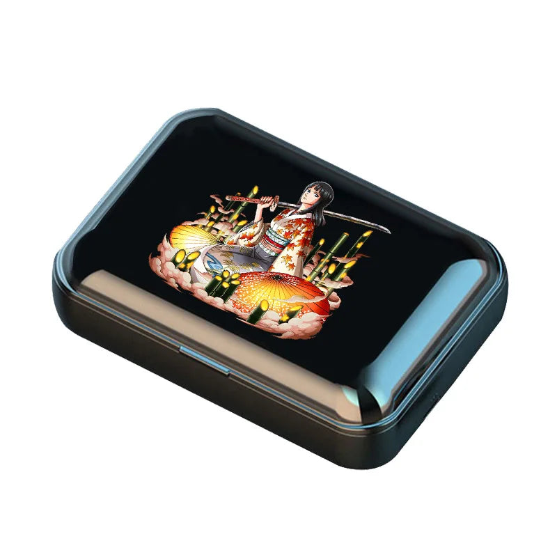 Auriculares Bluetooth de una pieza estilo deportivo portátiles de largo alcance HD Cartoon Monkey D. Luffy auriculares para juegos