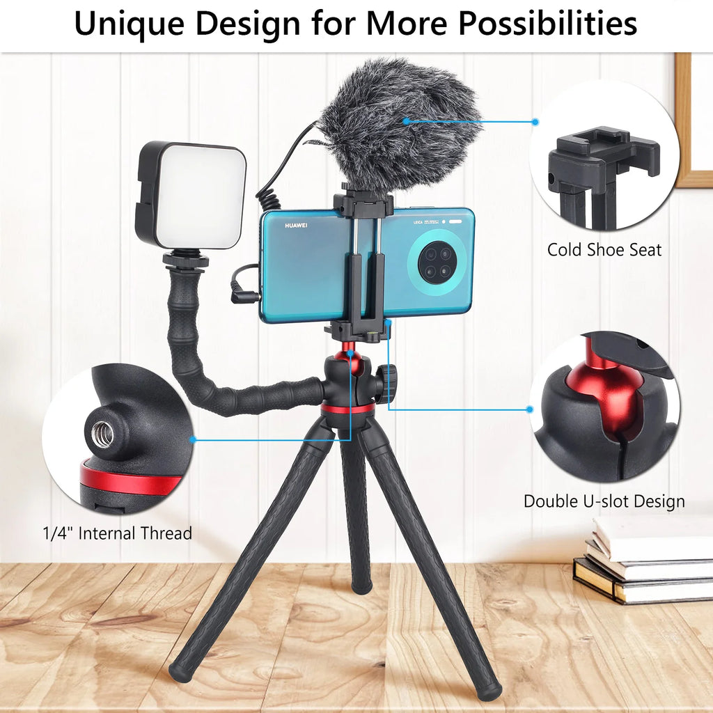 WEYLLAN DT45 Mini trípode de escritorio Control remoto carga máxima 2kg soporte portátil para cámara GoPro iPhone Xiaomi Huawei-MovilExpressShop