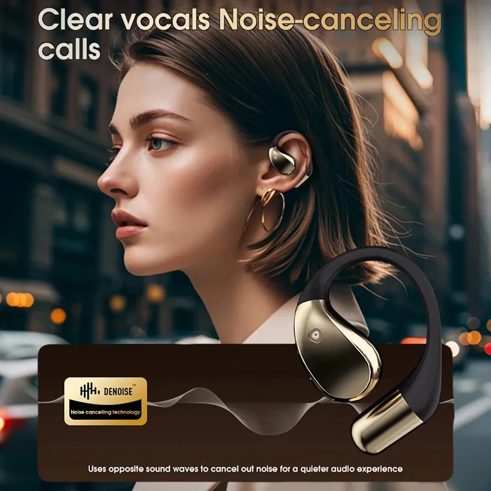 Auriculares inalámbricos de oído abierto Bluetooth 6,0 OWS auriculares de alta resolución ANC auriculares con reducción de ruido gancho para la oreja auriculares deportivos-MovilExpressShop