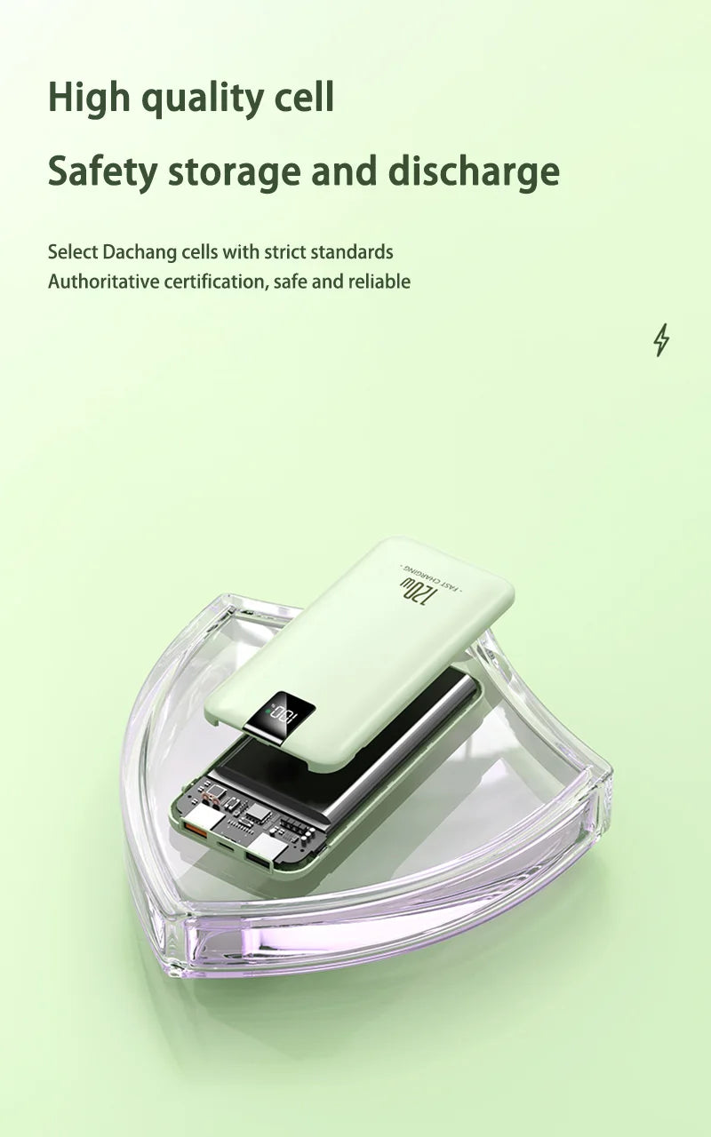 Batería de carga súper rápida Xiaomi 120W 200000 Banco de energía mAh 100000 Pantalla digital cuadrada portátil liviana de alta capacidad mAh-MovilExpressShop