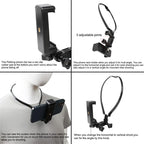 Soporte para el cuello para Selfie para teléfono móvil, manos libres, soporte para teléfono perezoso, soporte colgante Universal para IPhone GoPro 13 DJI Dock Racket-MovilExpressShop