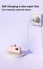 Mini cápsula 50000mAh banco de energía de alta capacidad batería externa de carga rápida inalámbrica portátil para iPhone Huawei Samsung