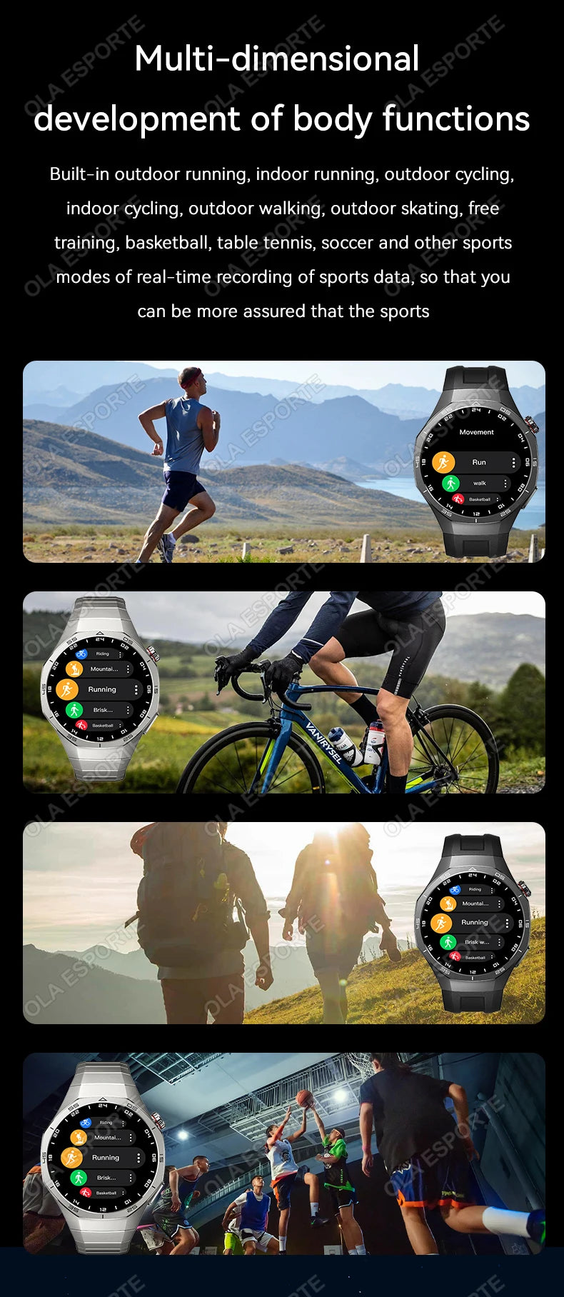 Reloj inteligente GT5 Pro, reloj deportivo GPS para hombres y mujeres, pantalla táctil AMOLED, llamadas telefónicas Bluetooth, reloj inteligente de pulsera resistente al agua para Fitness