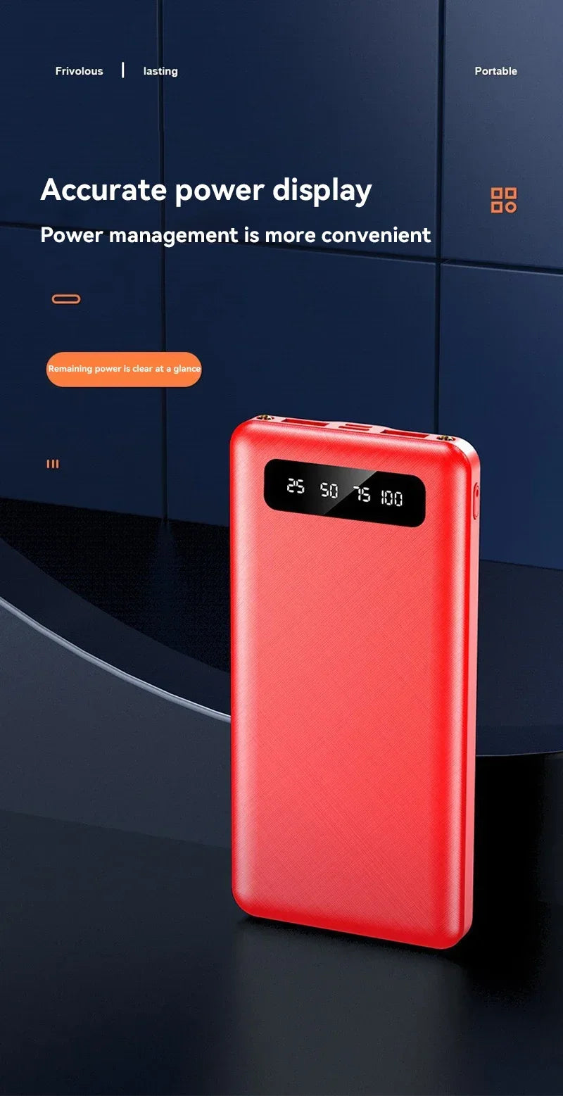 VIVO 200000mAh 120W banco de energía batería de carga súper rápida pantalla Digital de alta capacidad banco de energía para iPhone Samsung Huawei-MovilExpressShop