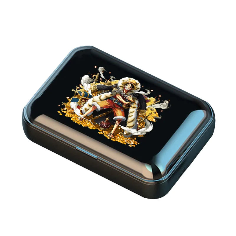 Auriculares Bluetooth de una pieza estilo deportivo portátiles de largo alcance HD Cartoon Monkey D. Luffy auriculares para juegos