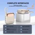 Kiki Shoot 10000mAh Mini Power Bank 66W carga rápida Powerbank batería certificada CCC con Cable para iPhone Xiaomi Huawei Samsung