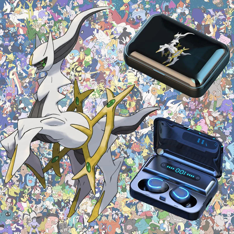 Pokemon Pikachu Auriculares inalámbricos con Bluetooth, Audio envolvente Anime estéreo bajo TWS auriculares deportivos para teléfono-MovilExpressShop