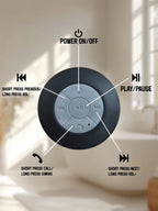 Altavoz Bluetooth resistente al agua con luces LED coloridas, fuerte ventosa y soporte para teléfono, mini altavoz portátil para exteriores/espectáculos-MovilExpressShop