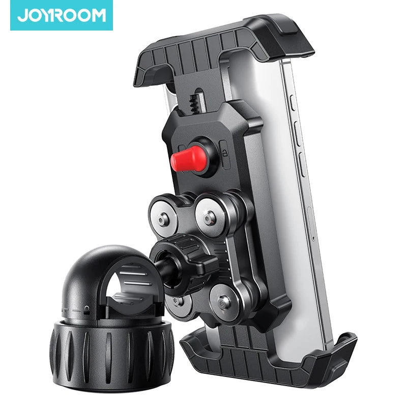 Joyroom Soporte para teléfono antivibración para bicicleta o moto Instalación rápida Soporte para teléfono para motocicleta con amortiguador de vibración para teléfonos de 4,7-7"-MovilExpressShop